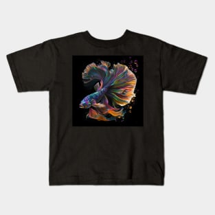 Rainbow Betta fish Kids T-Shirt